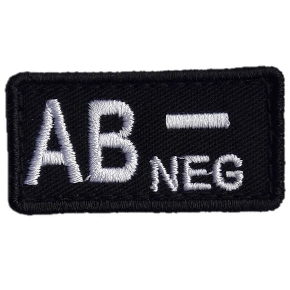 Emblemat Haasta grupa krwi AB Rh- Black