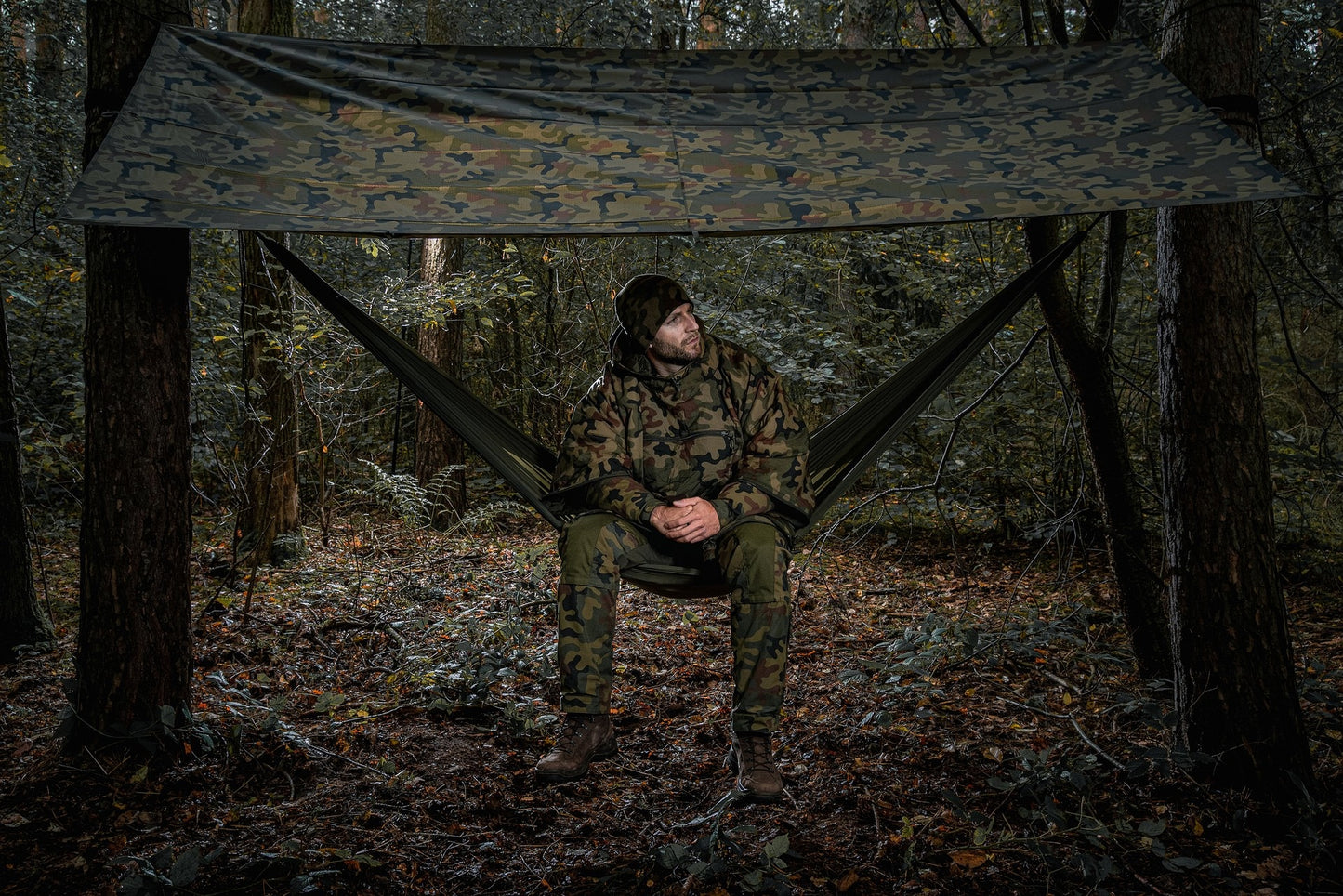 Płachta biwakowa Helikon Supertarp Small - wz.93 Pantera PL Woodland