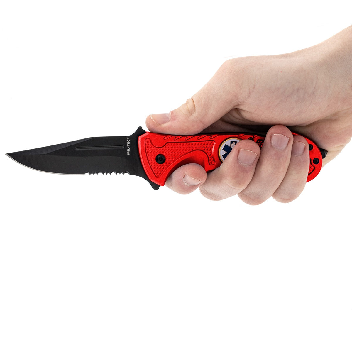 Nóż składany ratowniczy Mil-Tec Rescue Red