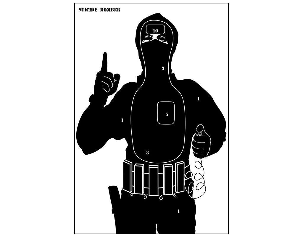 Tarcze sylwetkowe "Terrorysta" - pakiet 20 szt.