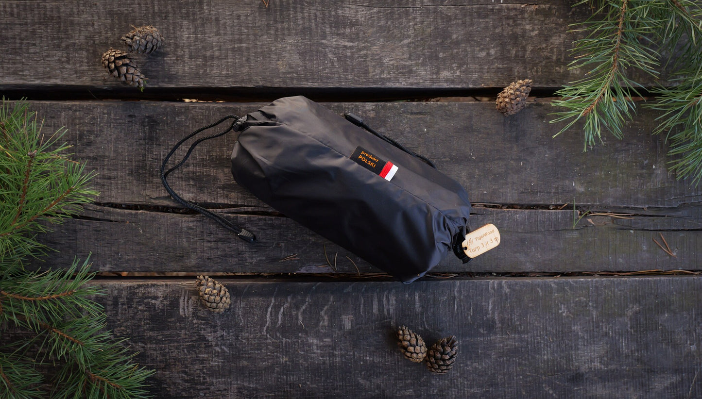 Płachta biwakowa TigerWood Tarp T2 3 x 3 m - Black