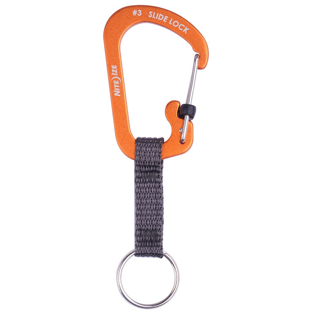 Brelok z karabińczykiem Nite Ize SlideLock Key Ring Aluminum - Orange