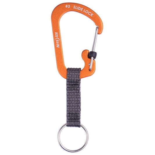 Brelok z karabińczykiem Nite Ize SlideLock Key Ring Aluminum - Orange