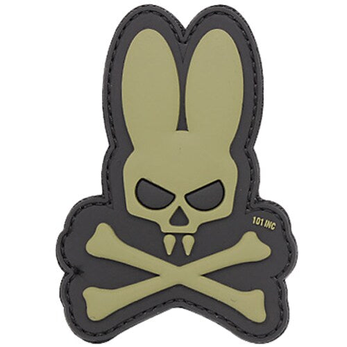 Naszywka 101 Inc. 3D Skull Bunny - Zielona OD