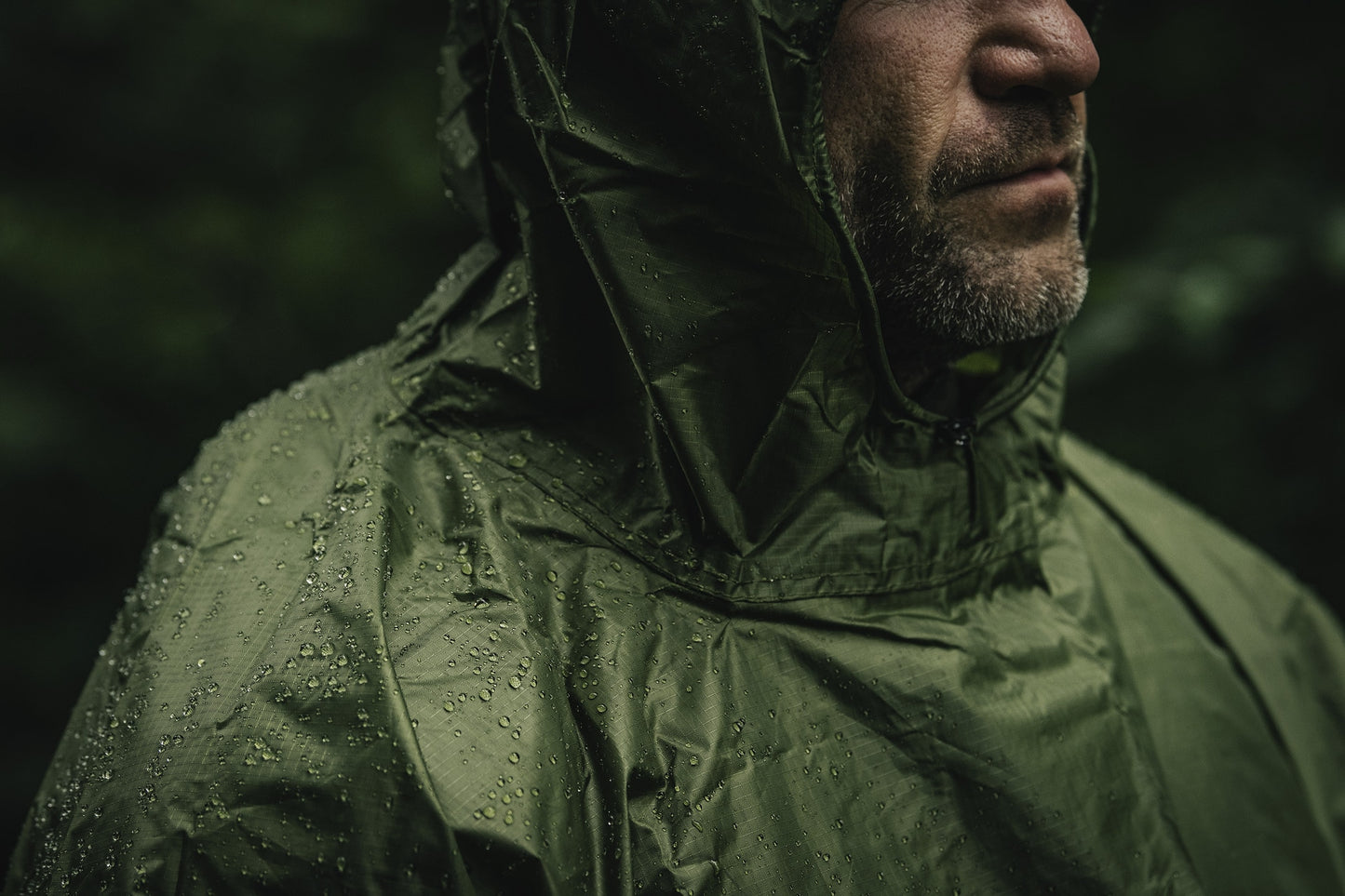 Ponczo Badger Outdoor Rain Poncho Ripstop - Olive