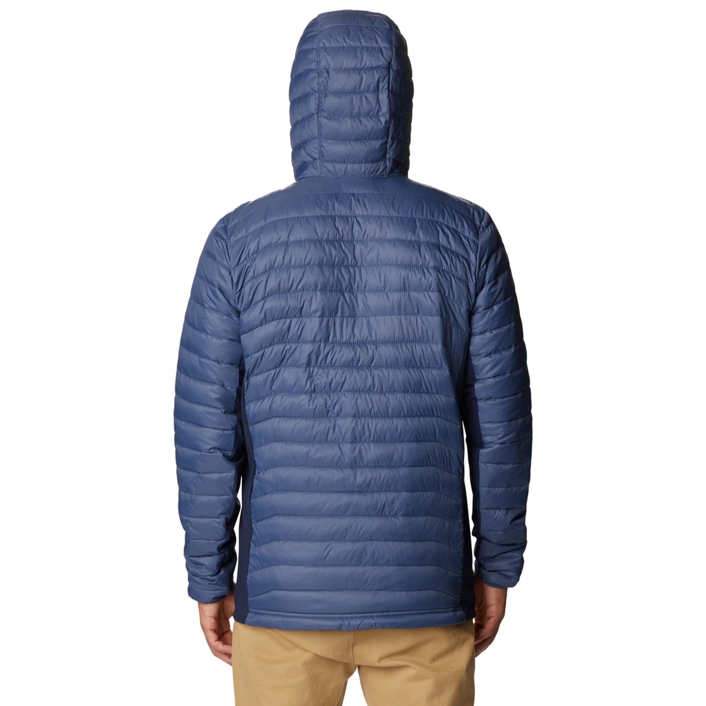 Kurtka Columbia Powder Pass Hooded Hybrid Down Jacket - Dark Mountain/Collegiate Navy