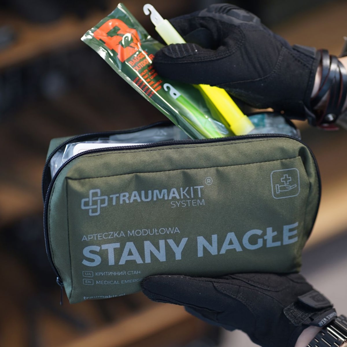 Apteczka modułowa AedMax Trauma Kit S Zielona - Stany Nagłe