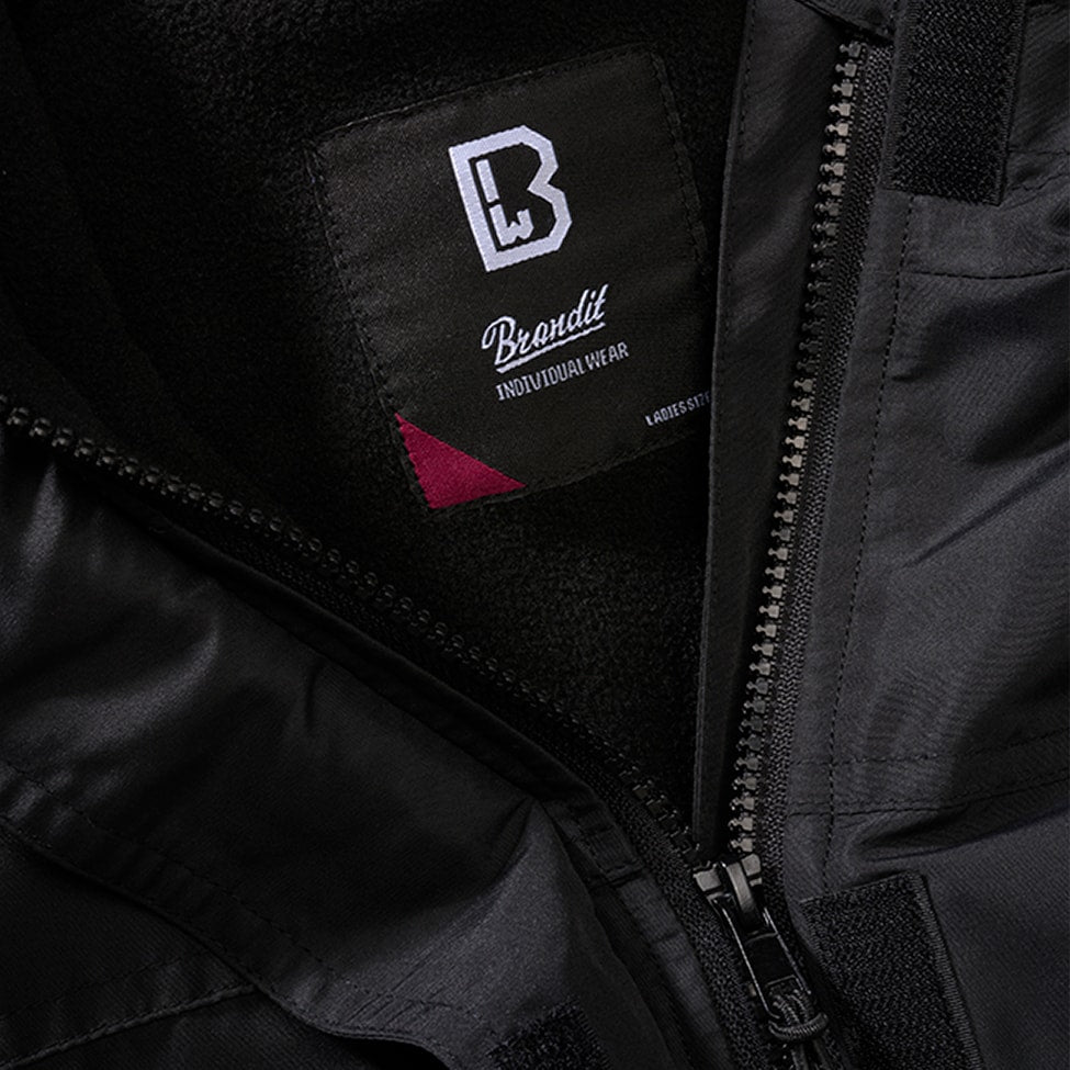 Kurtka damska Brandit Windbreaker Frontzip - Black