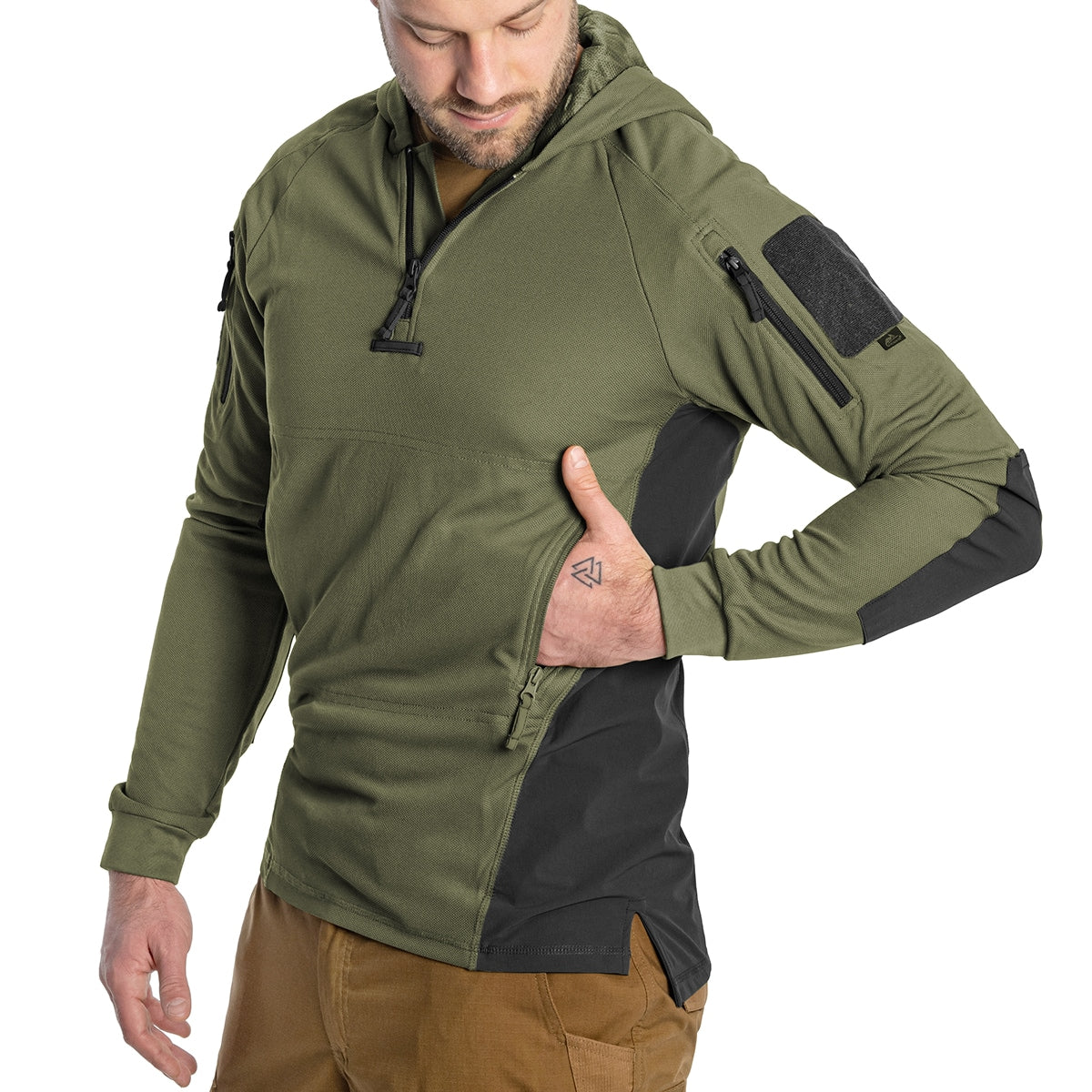Bluza Helikon Range Hoodie TopCool - Olive Green/Black