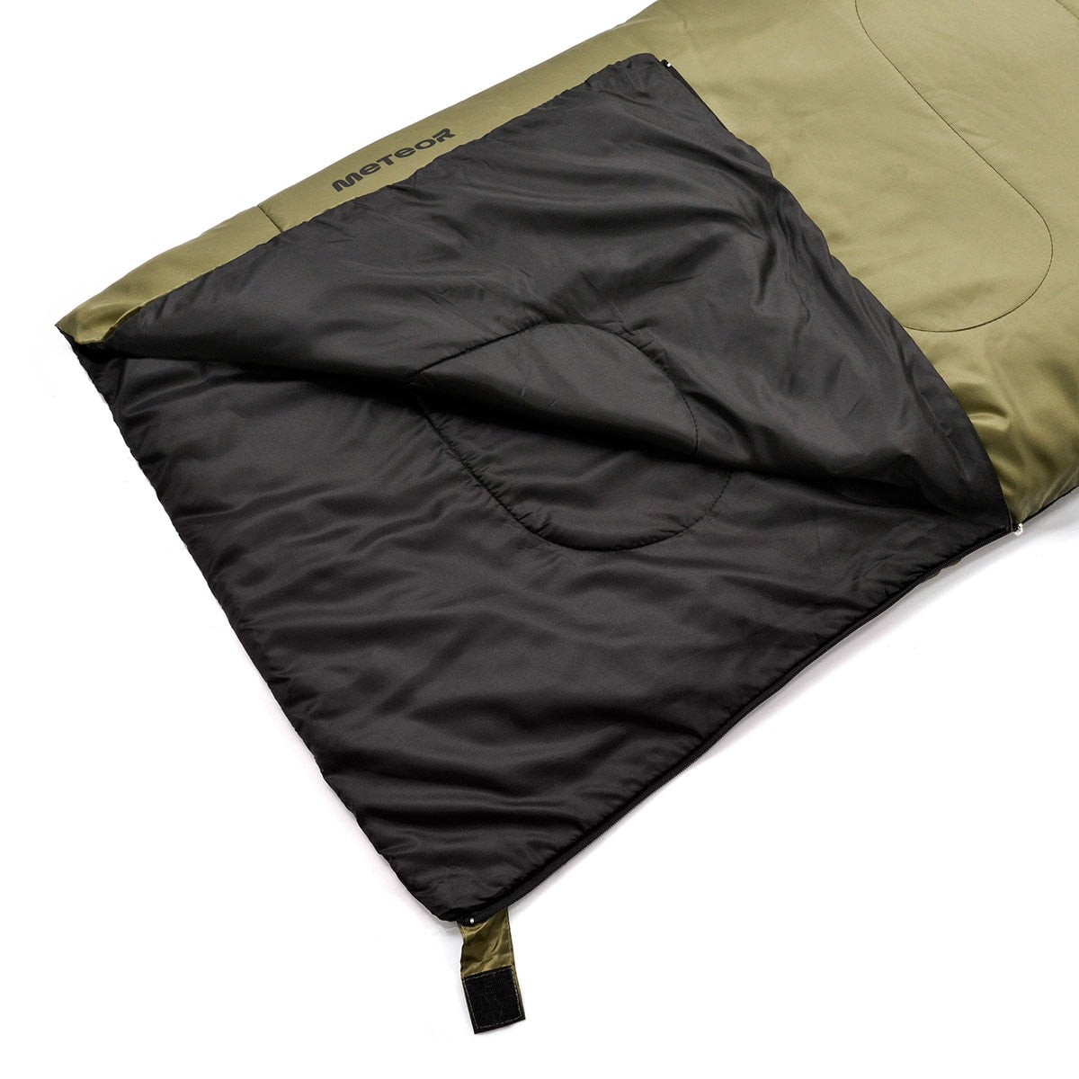 Śpiwór Meteor Dreamer Olive/Black - lewy