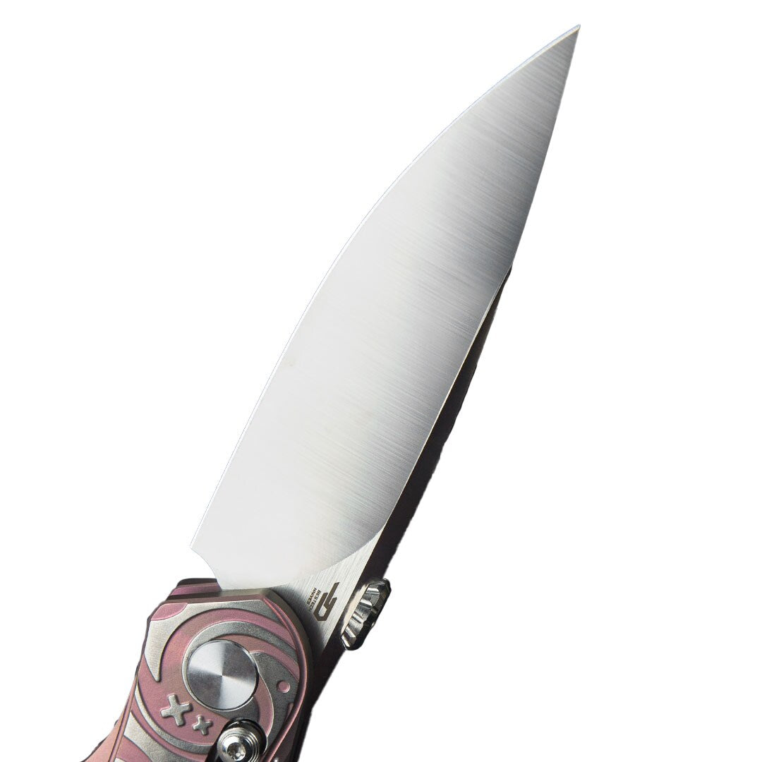 Nóż składany Bestech Knives Mothus - Satin Blade/Purple Titanium