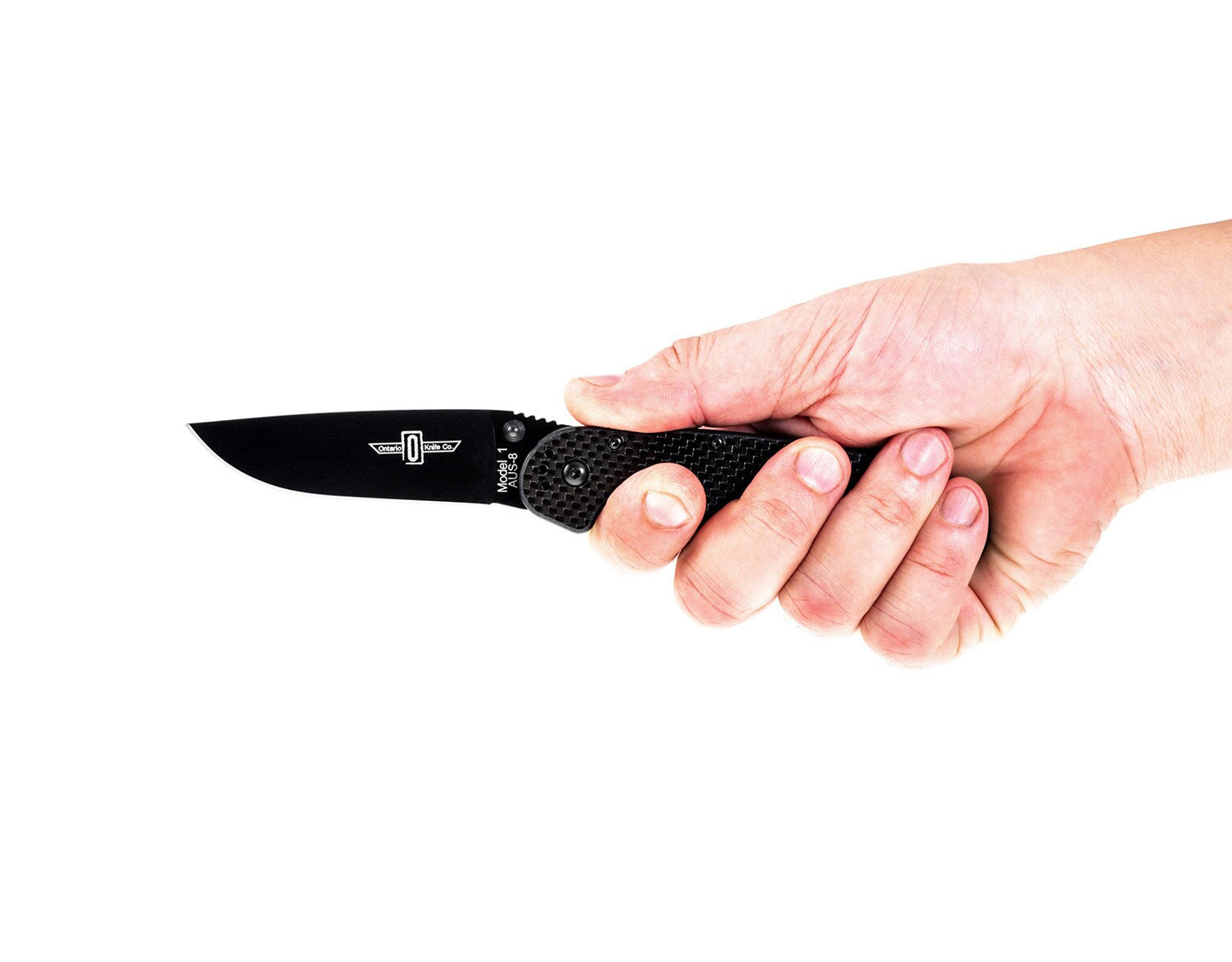 Nóż składany Ontario RAT 1 Folder Black Plain Carbon Fiber