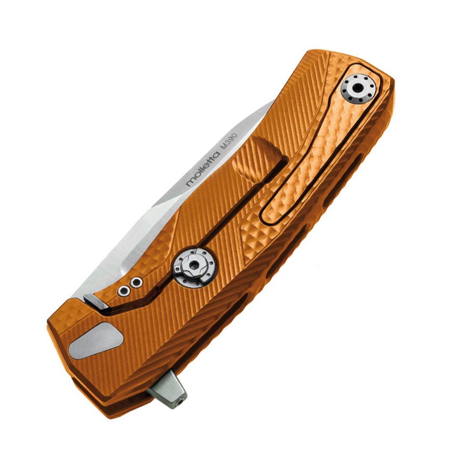 Nóż składany LionSteel ROK Aluminium Orange