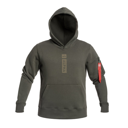 Bluza Alpha Industries Alpha Puff Print Hoodie - Dark Olive