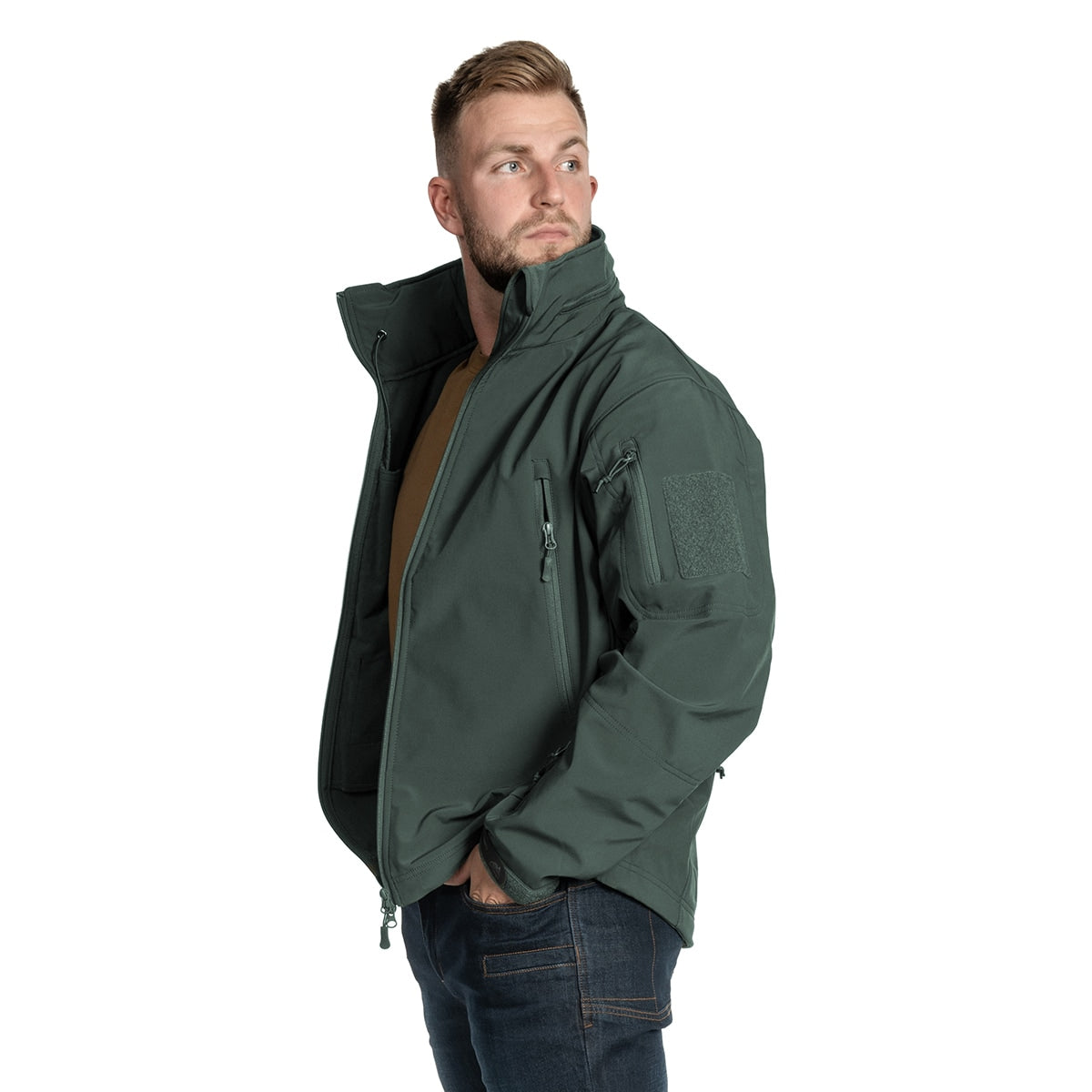Kurtka Helikon Gunfighter Softshell Shark Skin Windblocker - Jungle Green