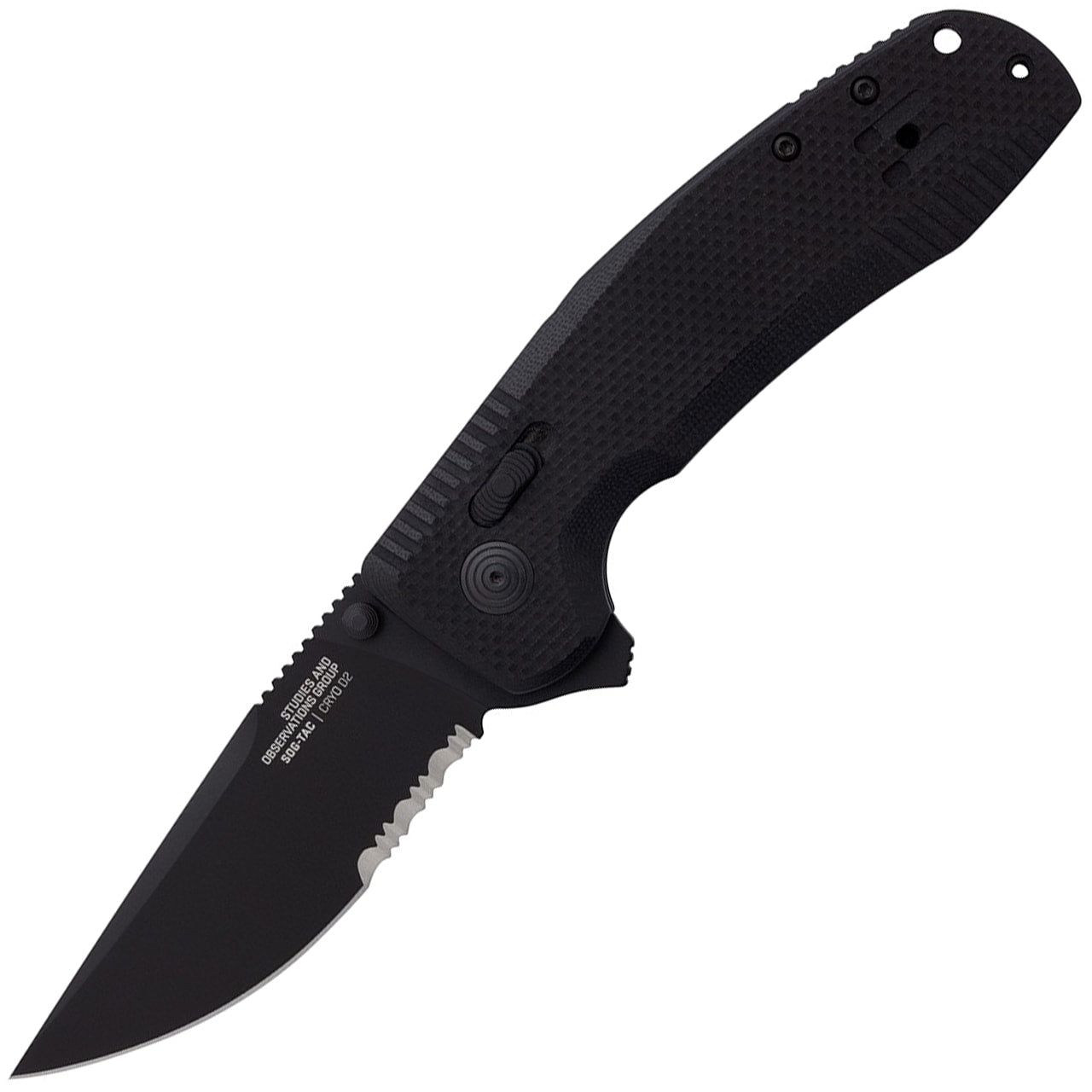 Nóż składany SOG TAC XR Serrated - Blackout