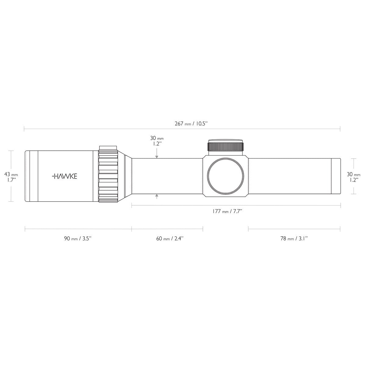Luneta celownicza Hawke Vantage 30 1-8x24 IR WA L4A Dot