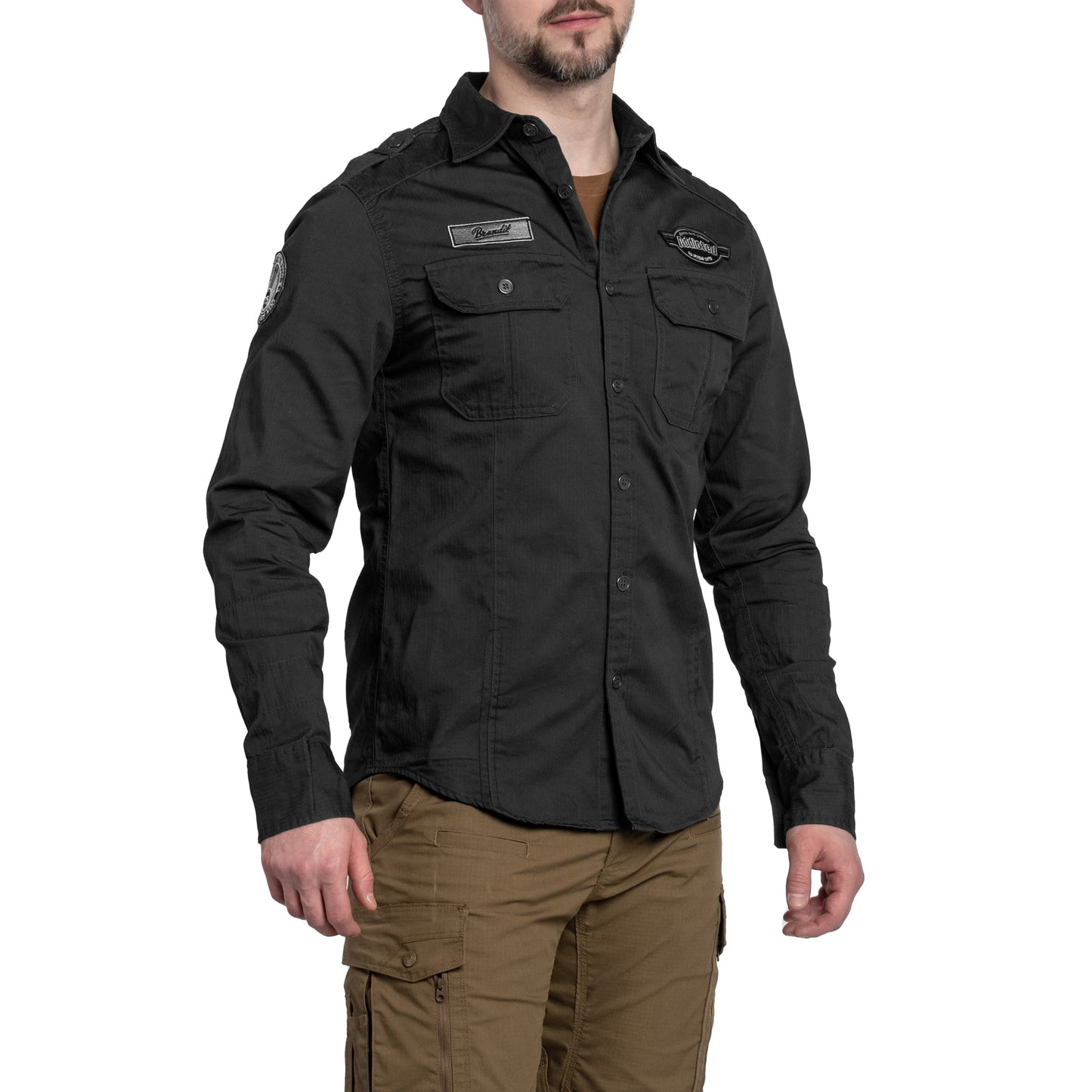 Koszula Brandit Luis Vintage Shirt - Black