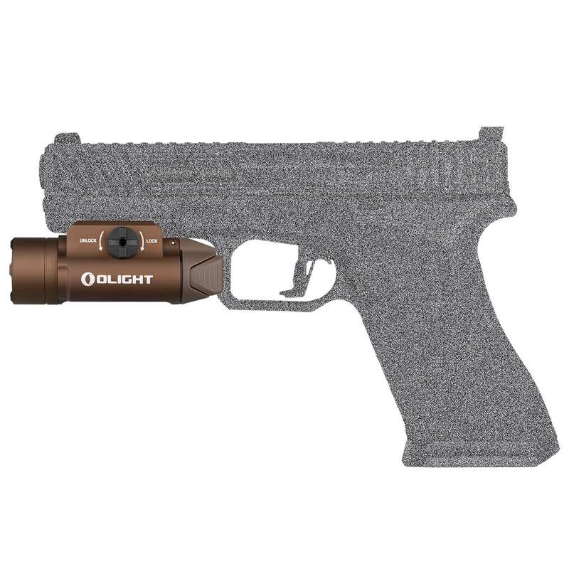 Latarka na broń Olight PL-3R Valkyrie Desert Tan - 1500 lumenów