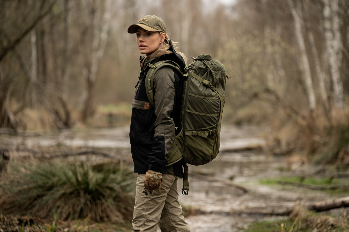 Kurtka Helikon Woodsman Anorak - Black/Taiga Green
