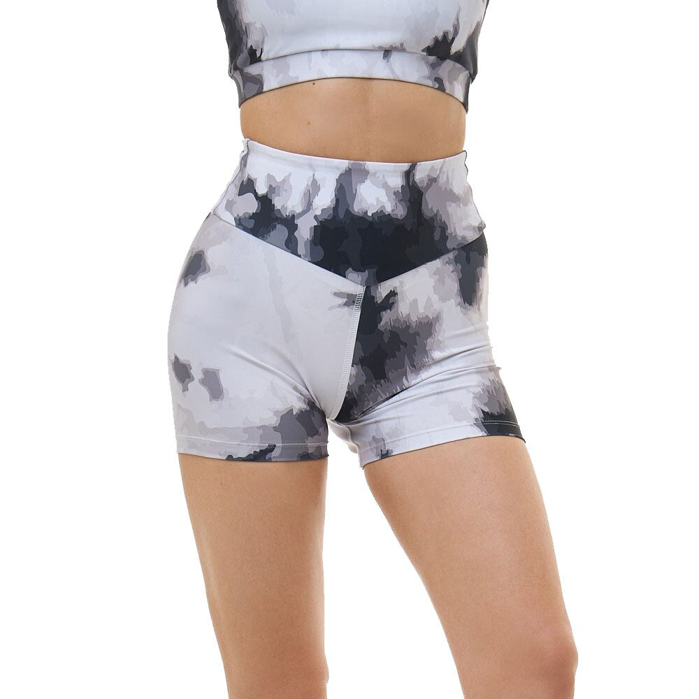 Szorty damskie Military Gym Wear - Tie Dye Graphite