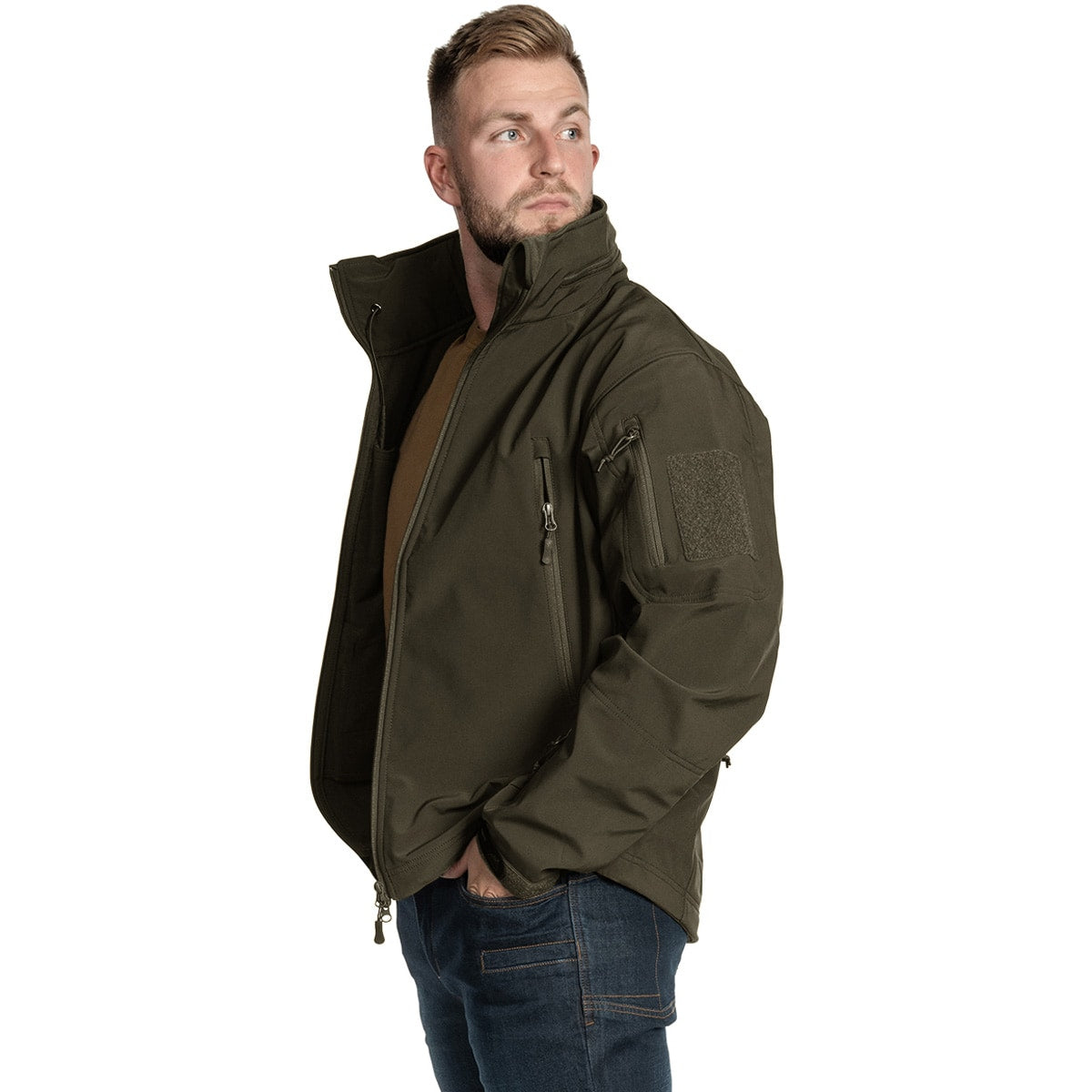 Kurtka Helikon Gunfighter Softshell Shark Skin Windblocker - Taiga Green