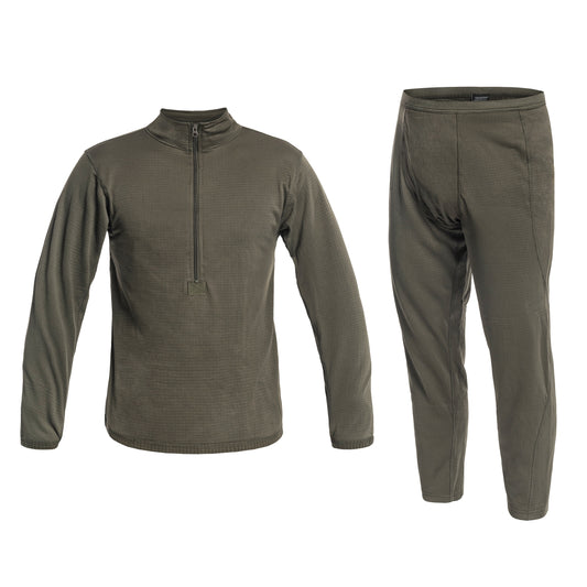 Bielizna polarowa Mil-Tec Teesar Gen. III z zamkiem Olive - komplet