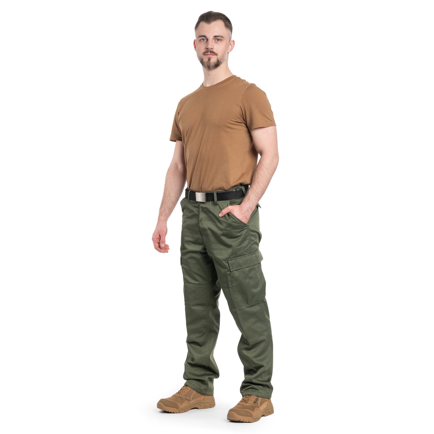 Spodnie wojskowe MFH wzmacniane US Combat BDU - Olive
