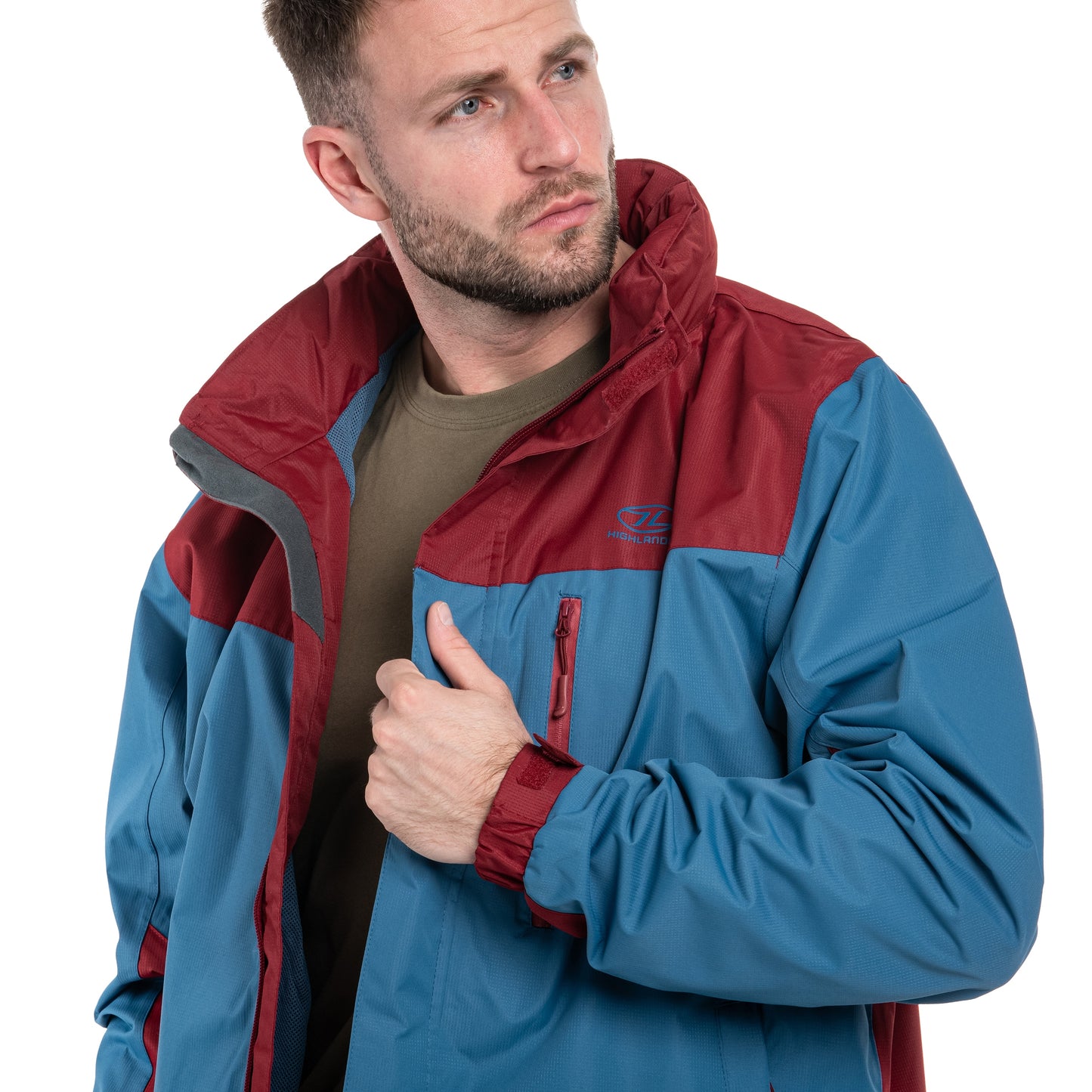 Kurtka Highlander Outdoor Kerrera - Petrol / Burgundy