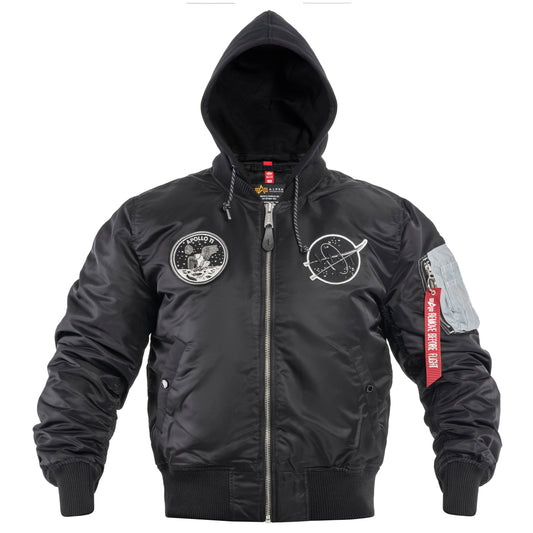 Kurtka Alpha Industries MA-1 VF Hood Dark Side - Black/Reflective