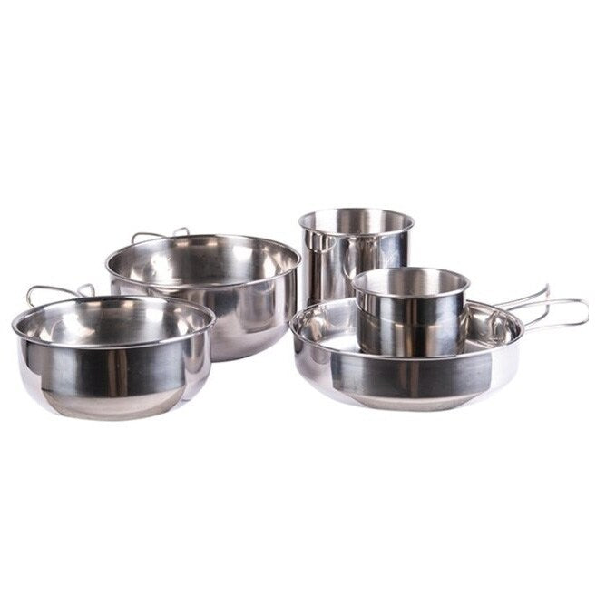 Zestaw naczyń Mil-Tec Stainless Steel Cook Set - 5 elementów