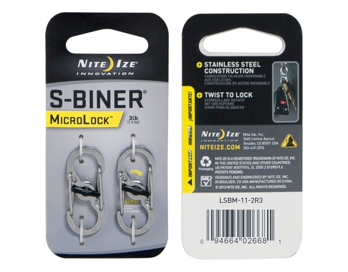 Karabińczyk Nite Ize S-Biner MicroLock Steel - 2 szt.