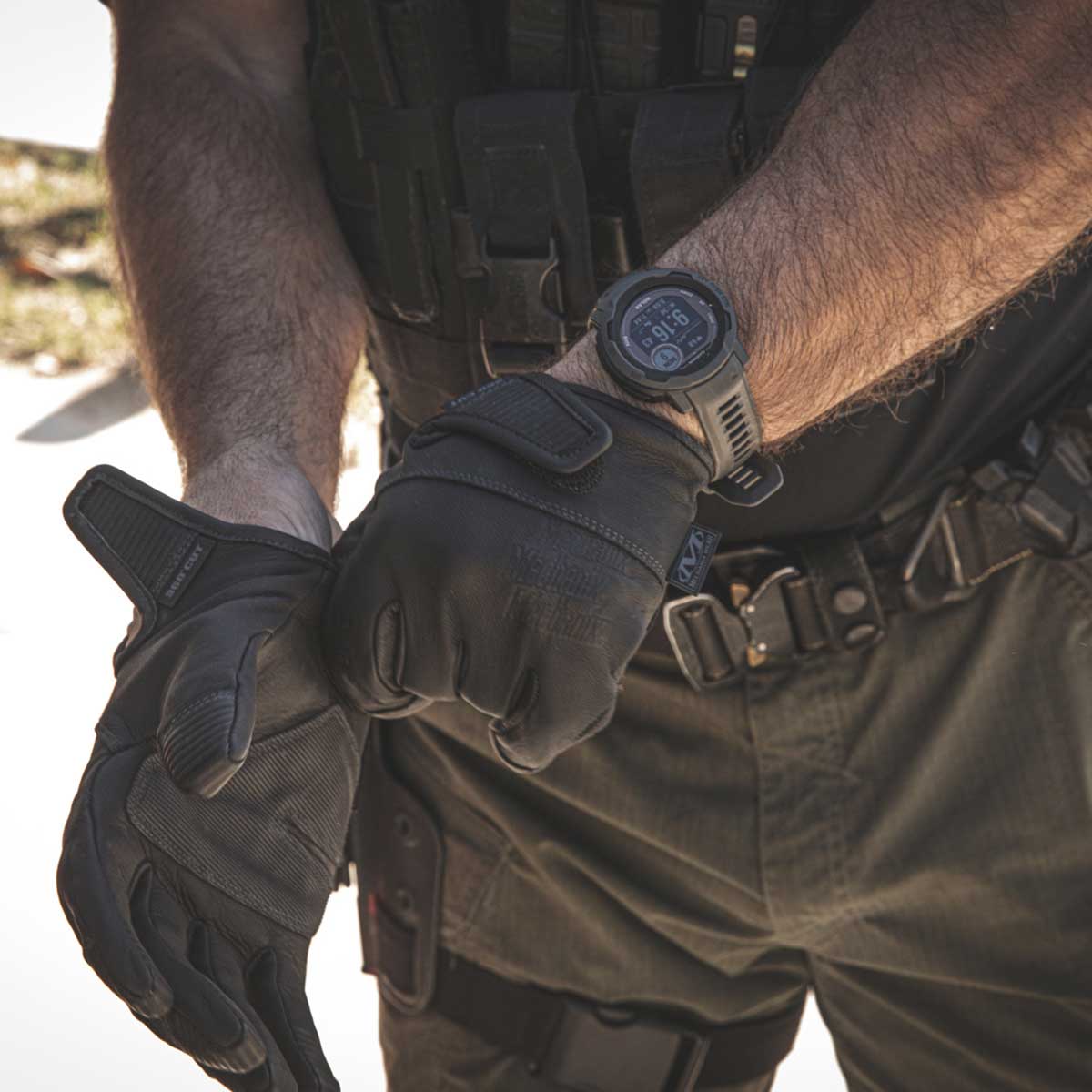 Rękawice antyprzekłuciowe Mechanix Durahide Leather Needlestick Law Enforcement - Black