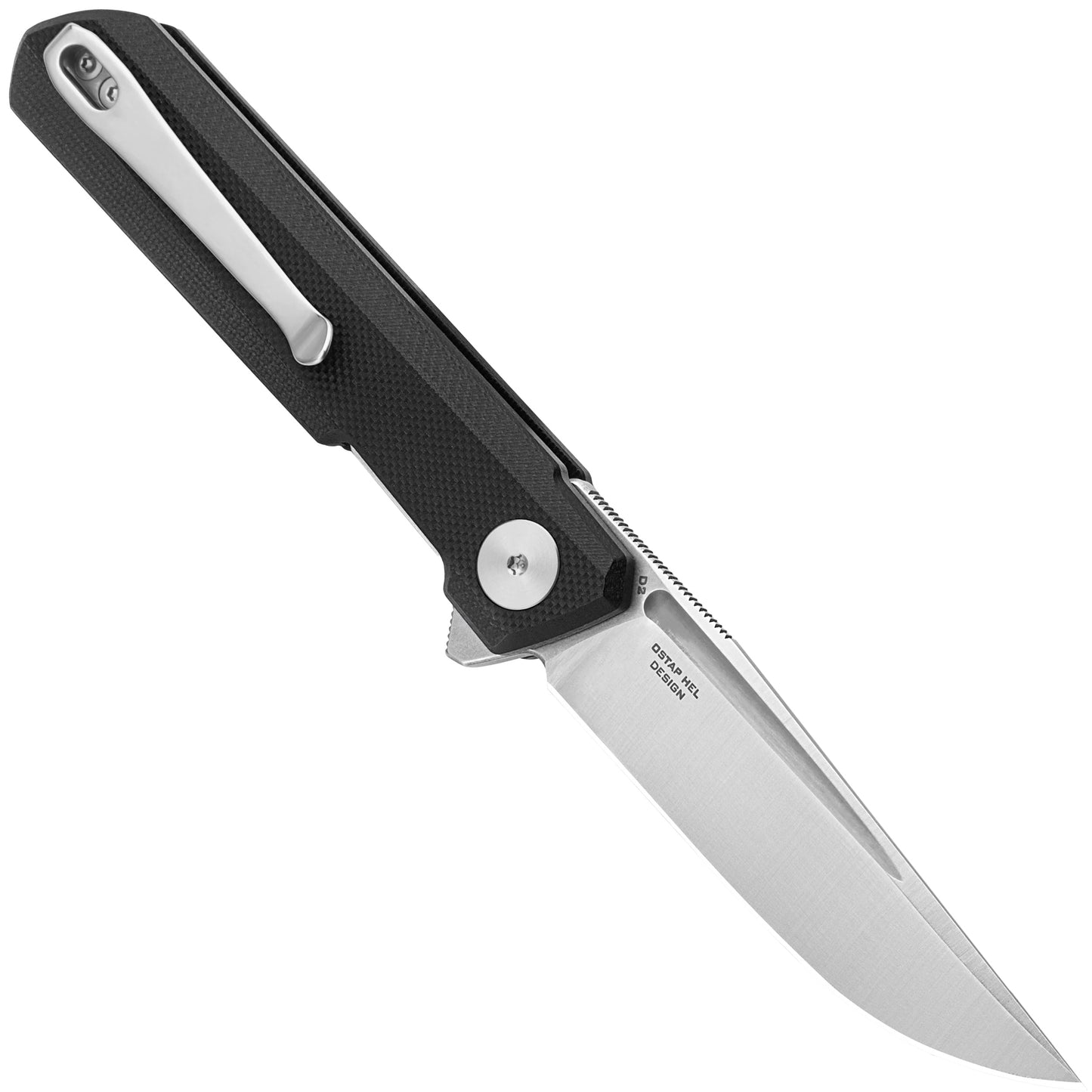 Nóż składany Bestechman Mini Dundee - Black/Satin Stonewash