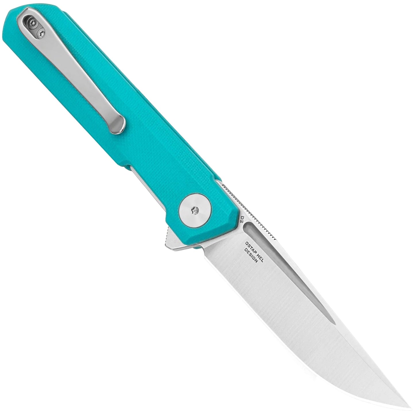 Nóż składany Bestechman Mini Dundee - Tiffany Blue/Satin Stonewash
