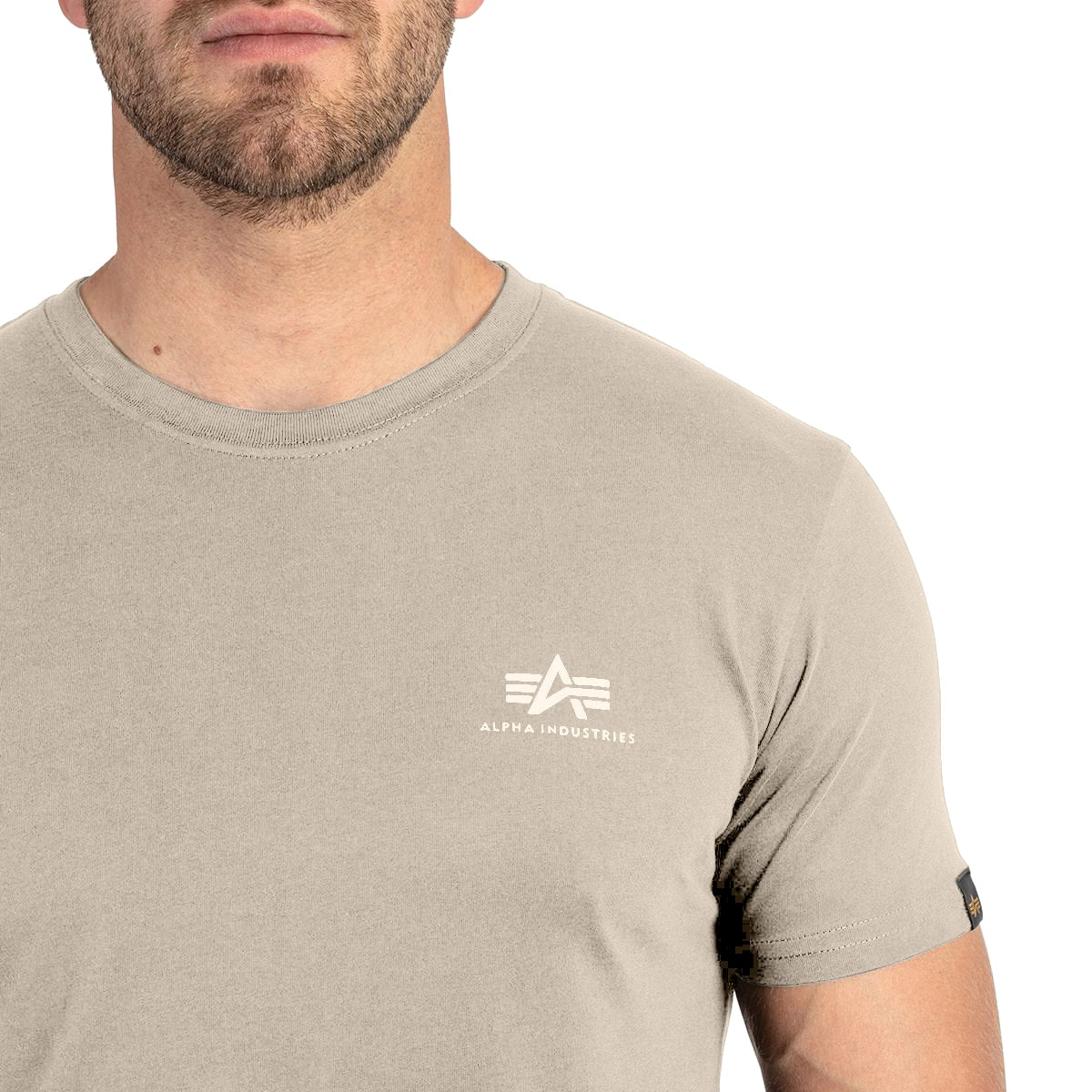 Koszulka T-shirt Alpha Industries Basic Small Logo - Vintage Sand
