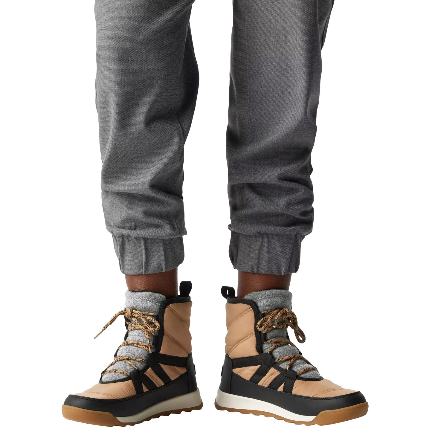 Buty damskie Sorel Whitney II Plus Lace WP - Tawny Buff/Black