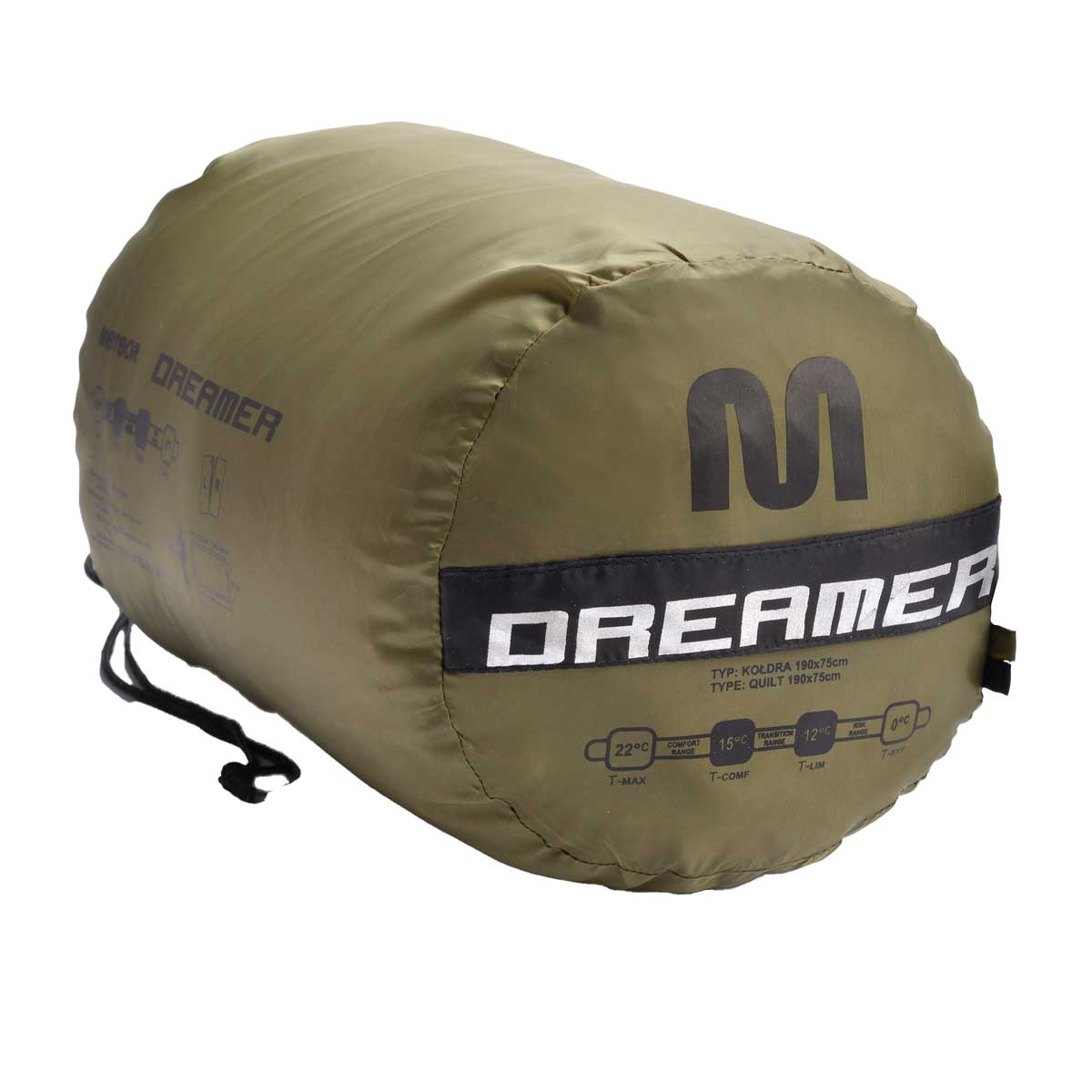 Śpiwór Meteor Dreamer Olive/Black - lewy