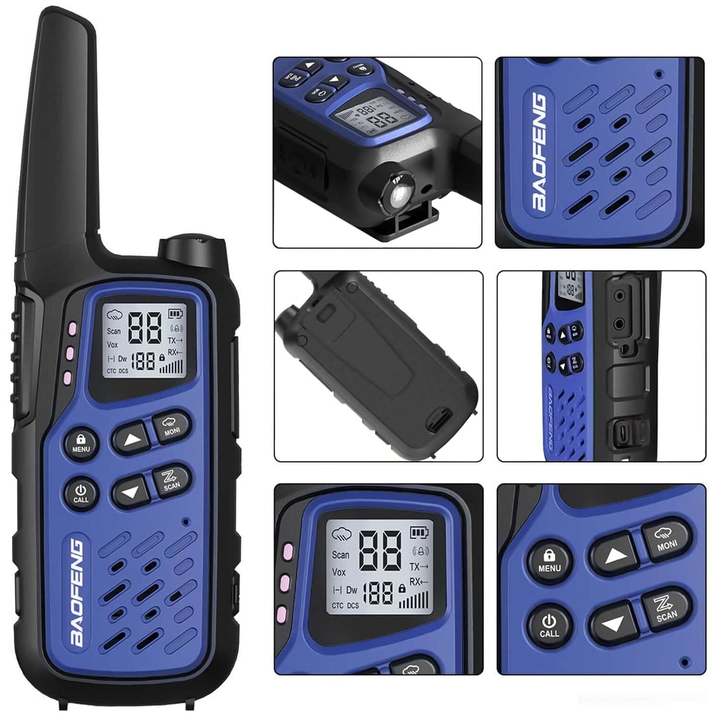 Radiotelefon Baofeng BF-T25E PMR 2 szt. - Dark Blue
