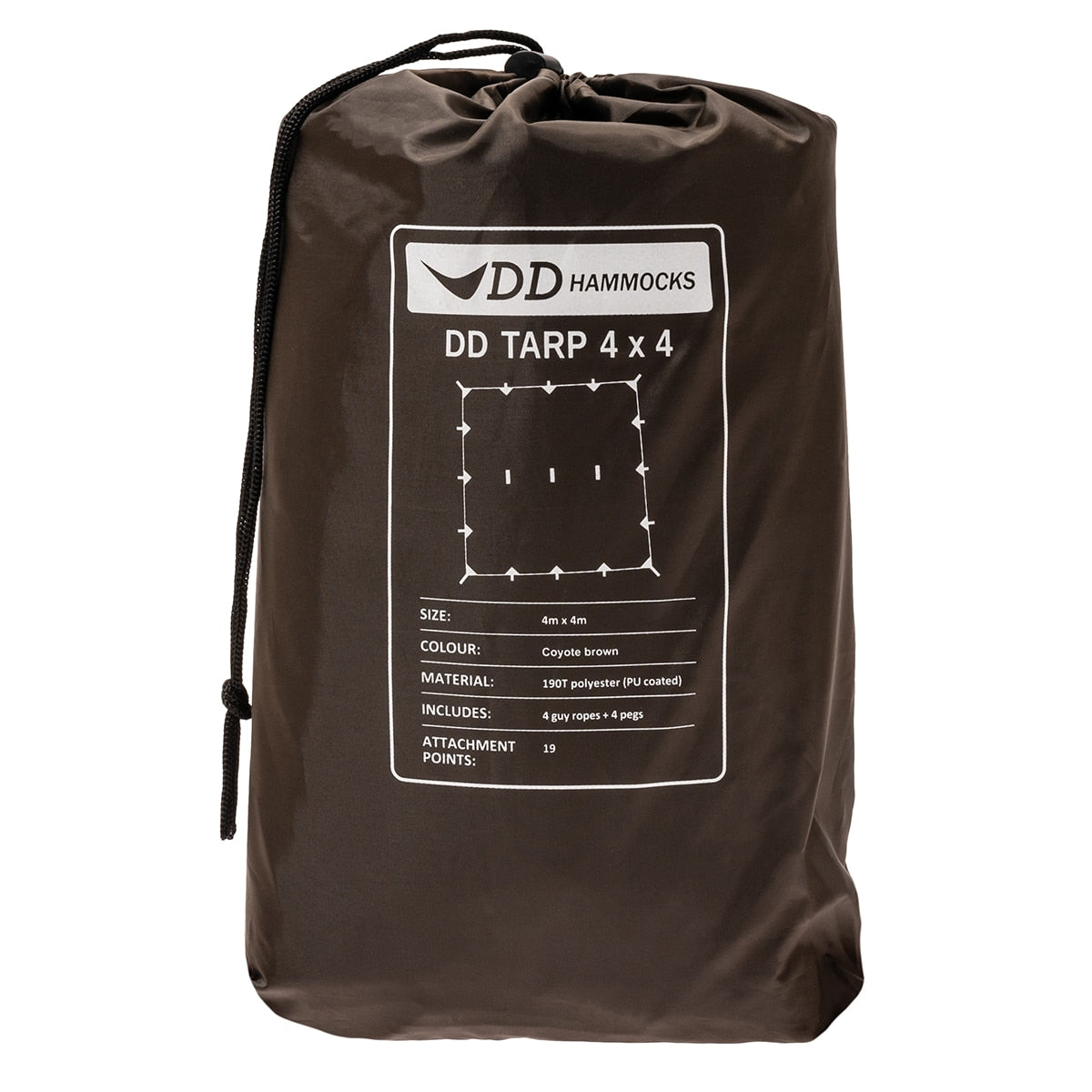 Płachta biwakowa DD Hammocks Tarp 4x4 - coyote brown