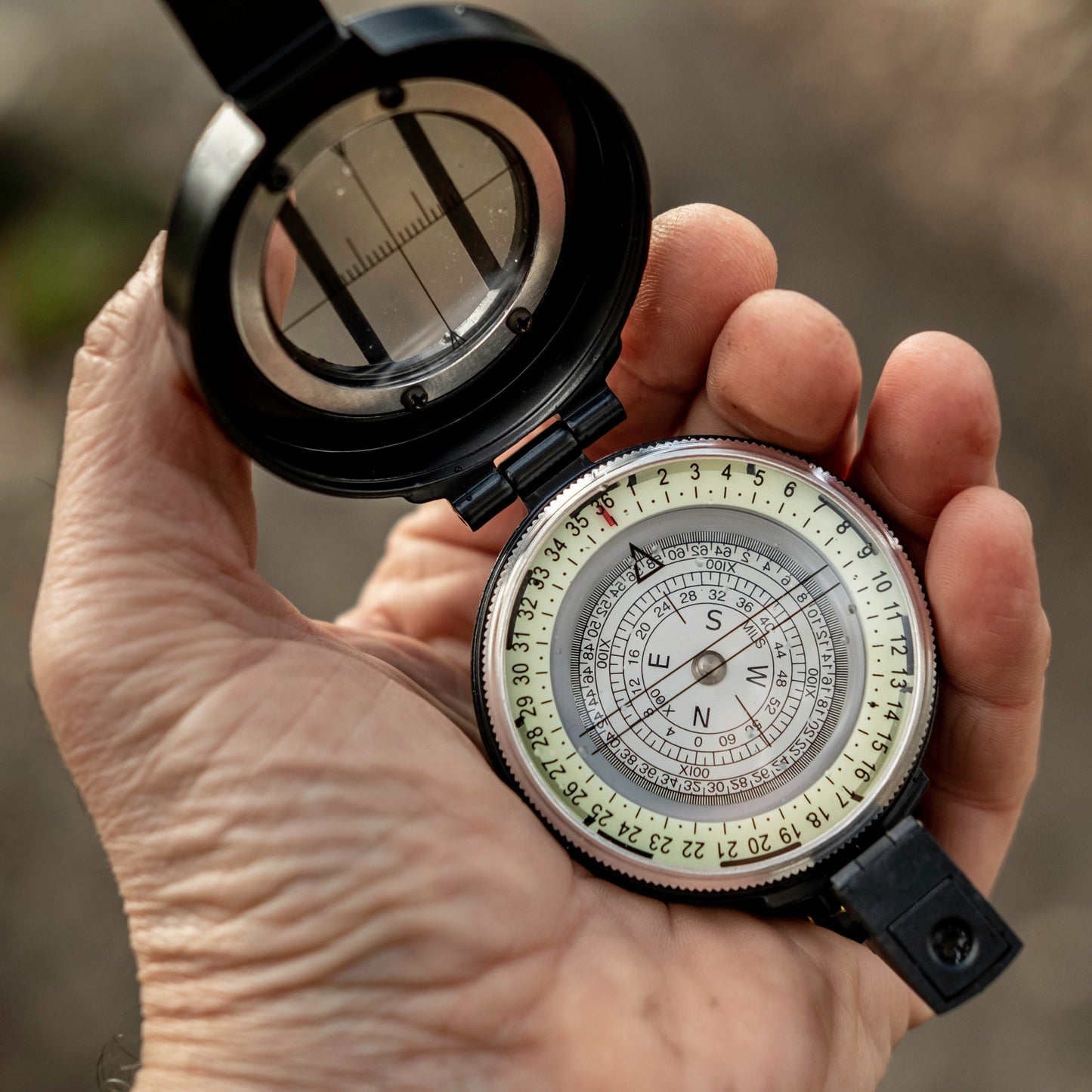 Busola Mil-Tec British Metal Lensatic Compass