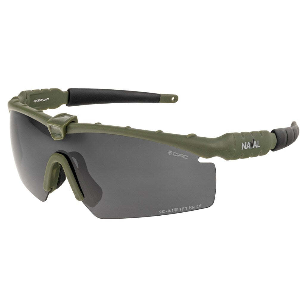 Okulary taktyczne OPC Tactic Naval Set - Matt Green/Smoke/Yellow