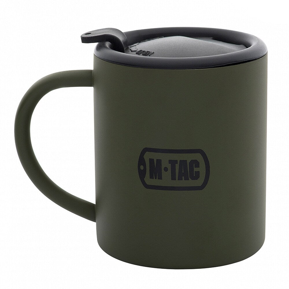 Kubek termiczny M-Tac z pokrywką 280 ml - Olive