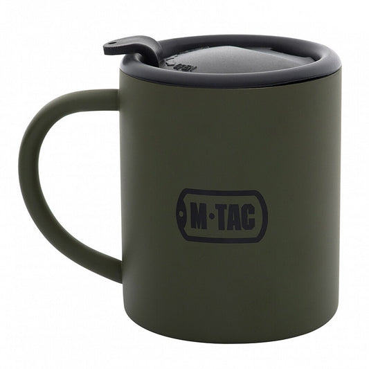 Kubek termiczny M-Tac z pokrywką 280 ml - Olive
