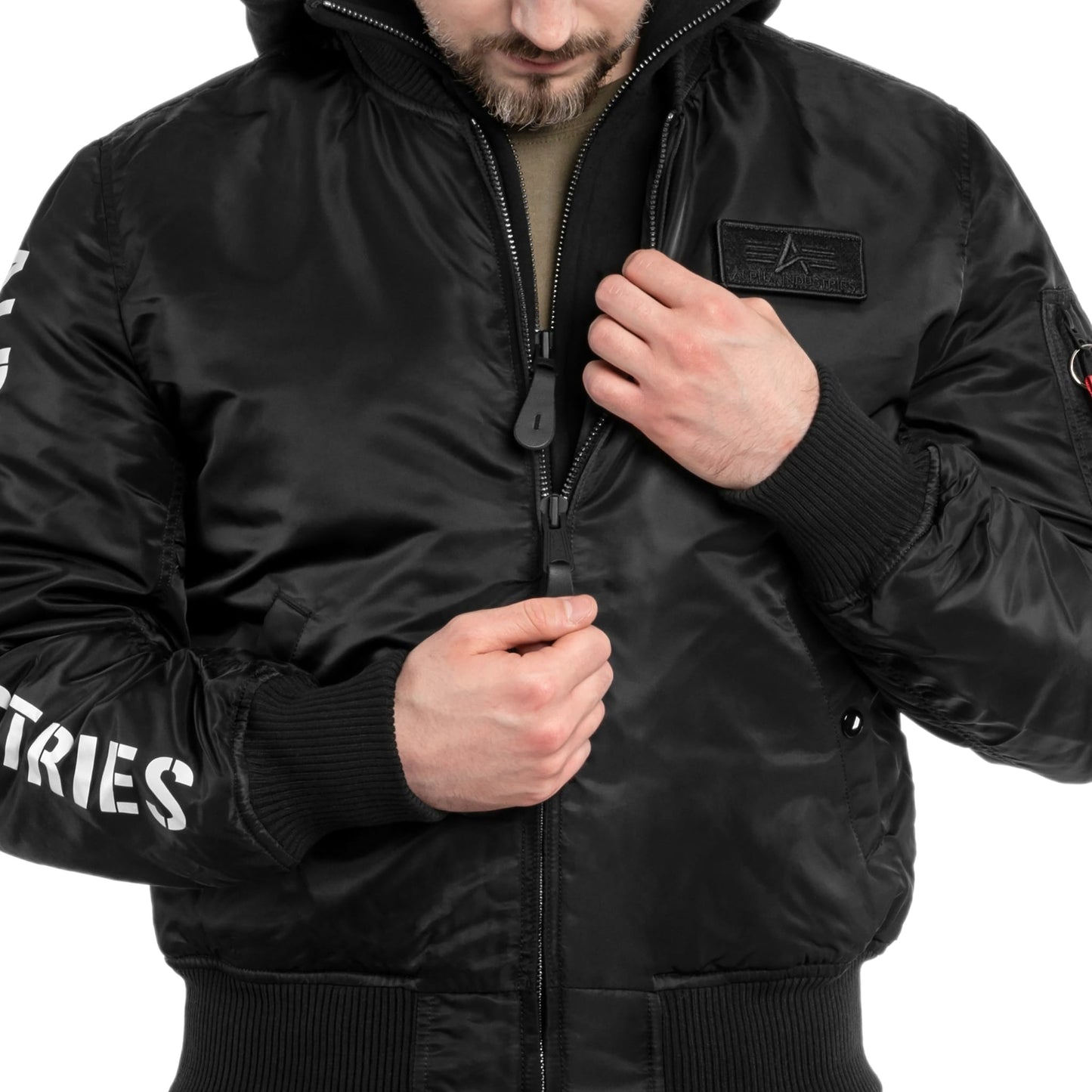 Kurtka Alpha Industries MA-1 D-Tec SE - Black/Reflective