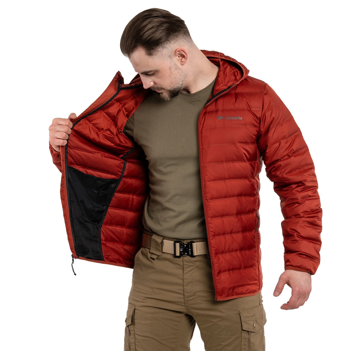 Kurtka Columbia Lake 22 Down Hooded Jacket - Warp Red
