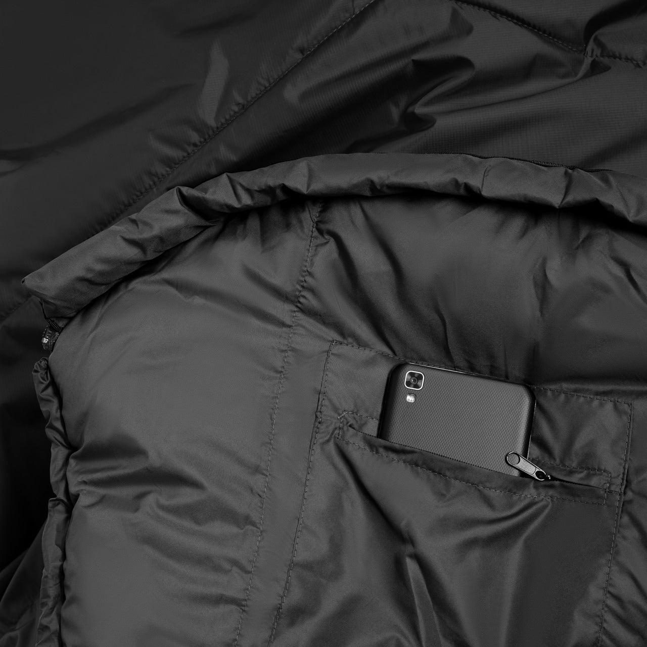 Śpiwór Alpinus Fiber Pro 1300 Lewy - Antracytowy