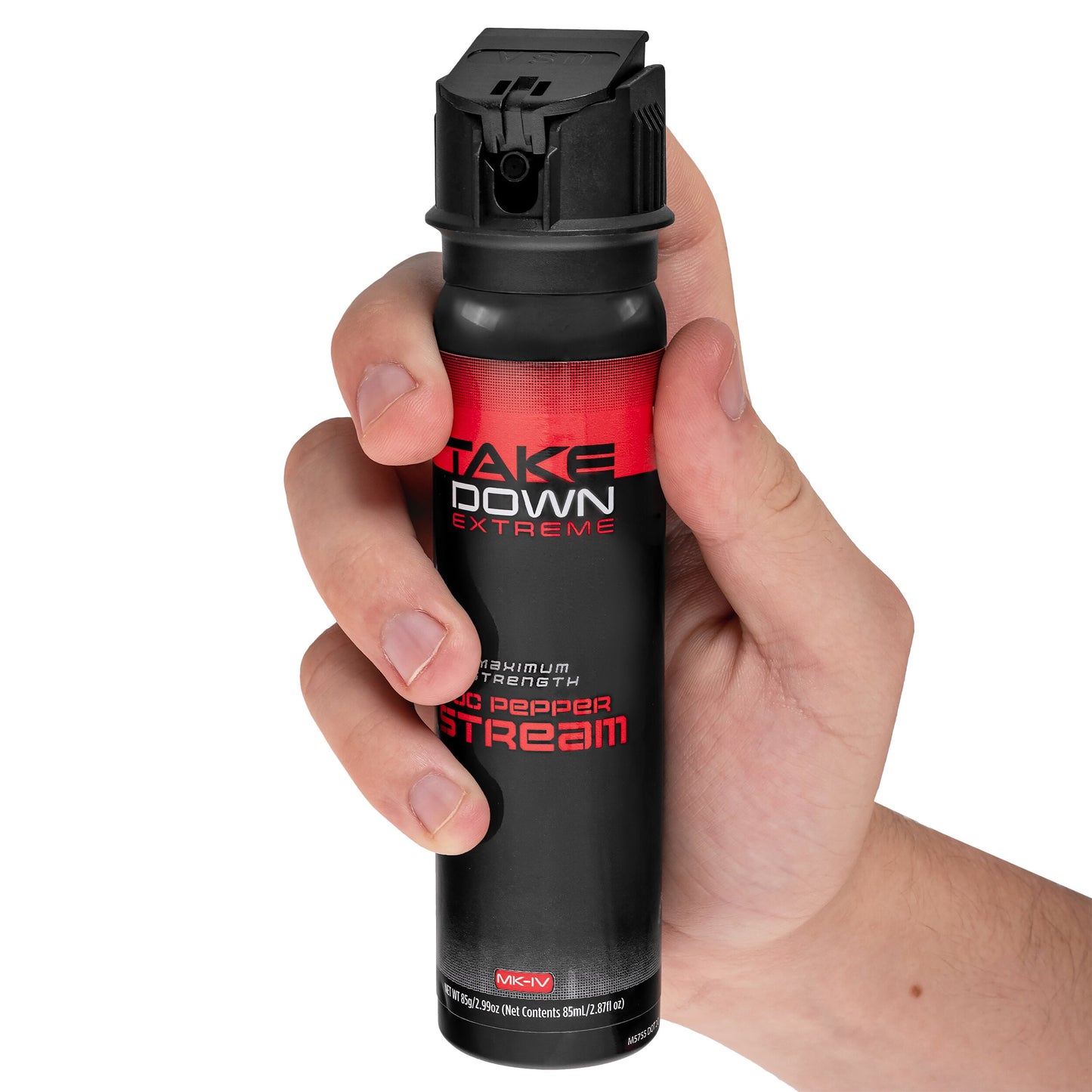 Gaz pieprzowy Mace Take Down Extreme MK IV Black 85 ml - strumień