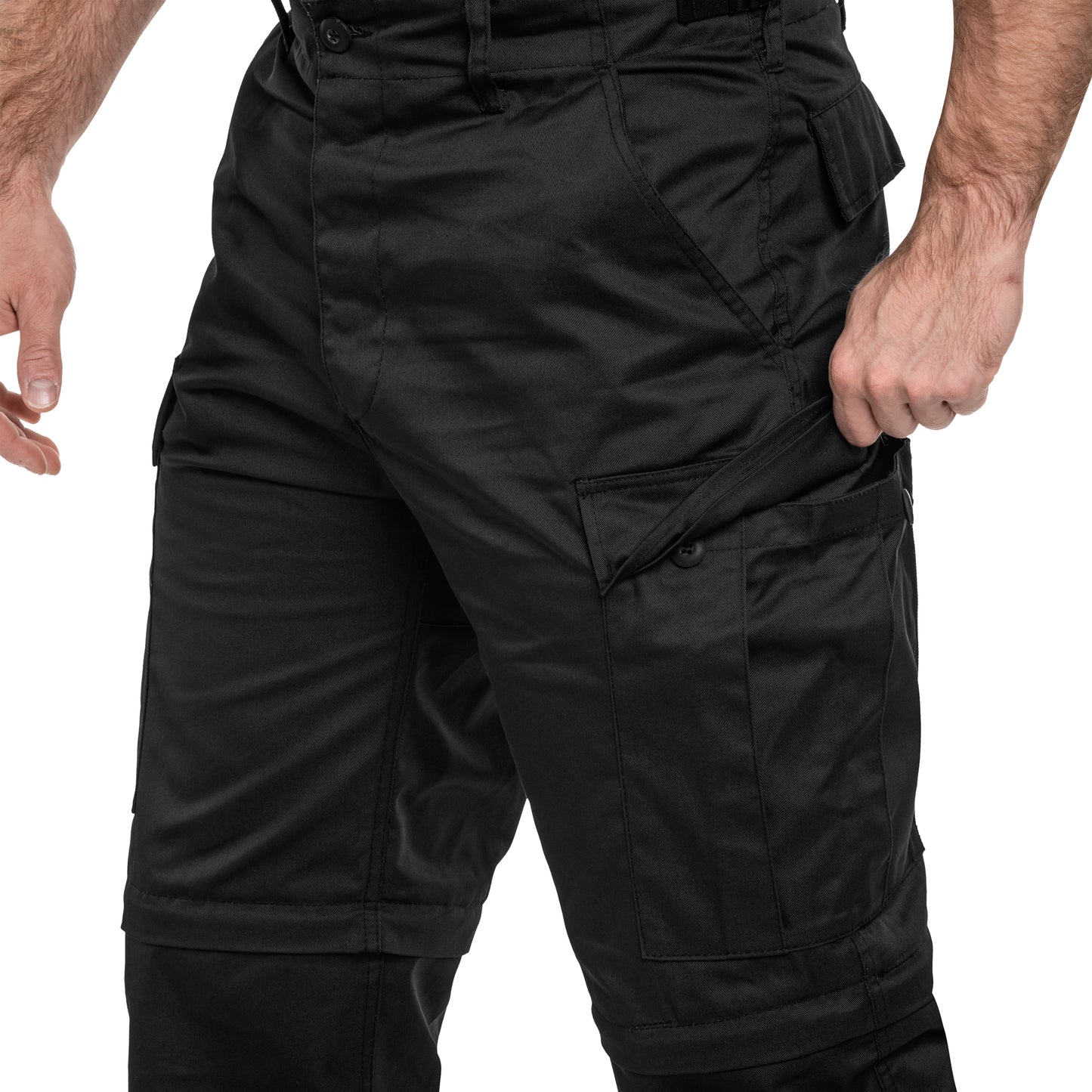 Spodnie trekkingowe 2w1 Mil-Tec BDU Zip-Off - Black