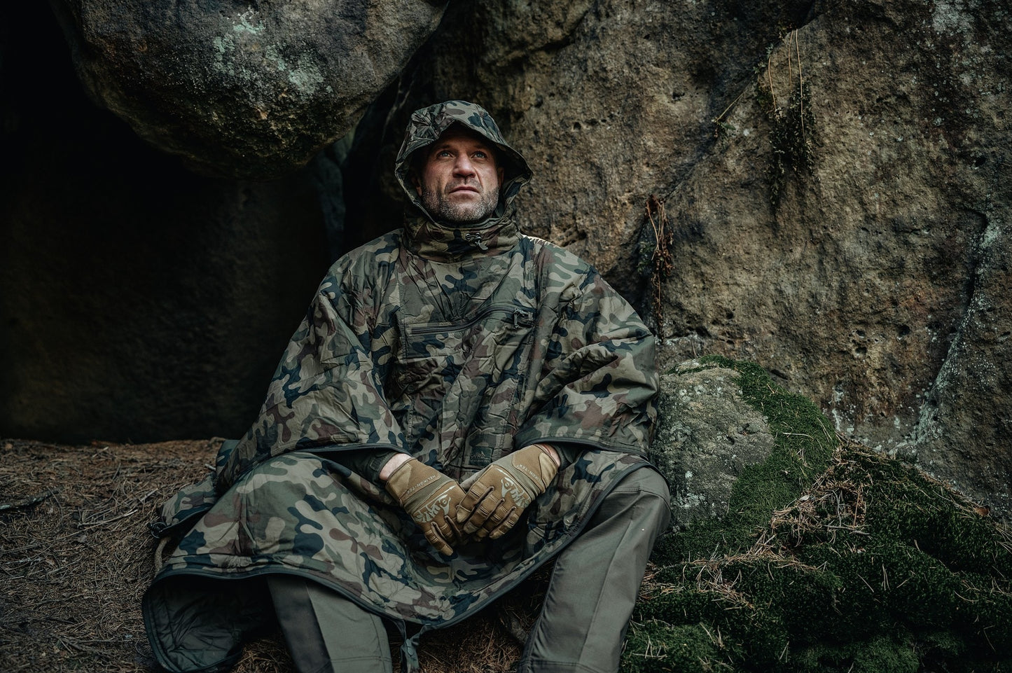 Ponczo Helikon Swagman Roll Climashield Apex z funkcją śpiwora - wz.93 Pantera PL Woodland